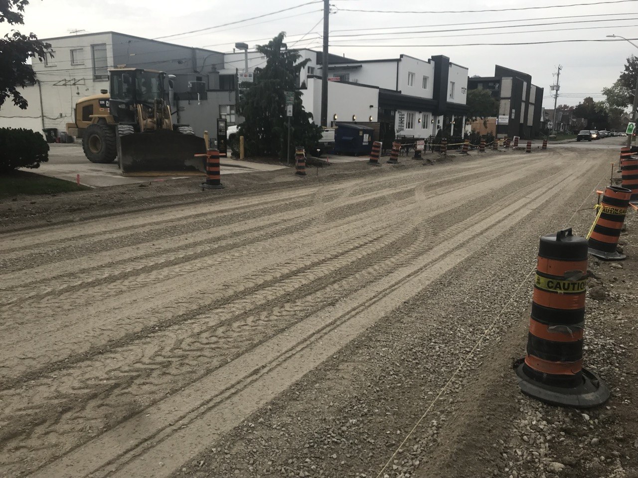 Road grading with loader