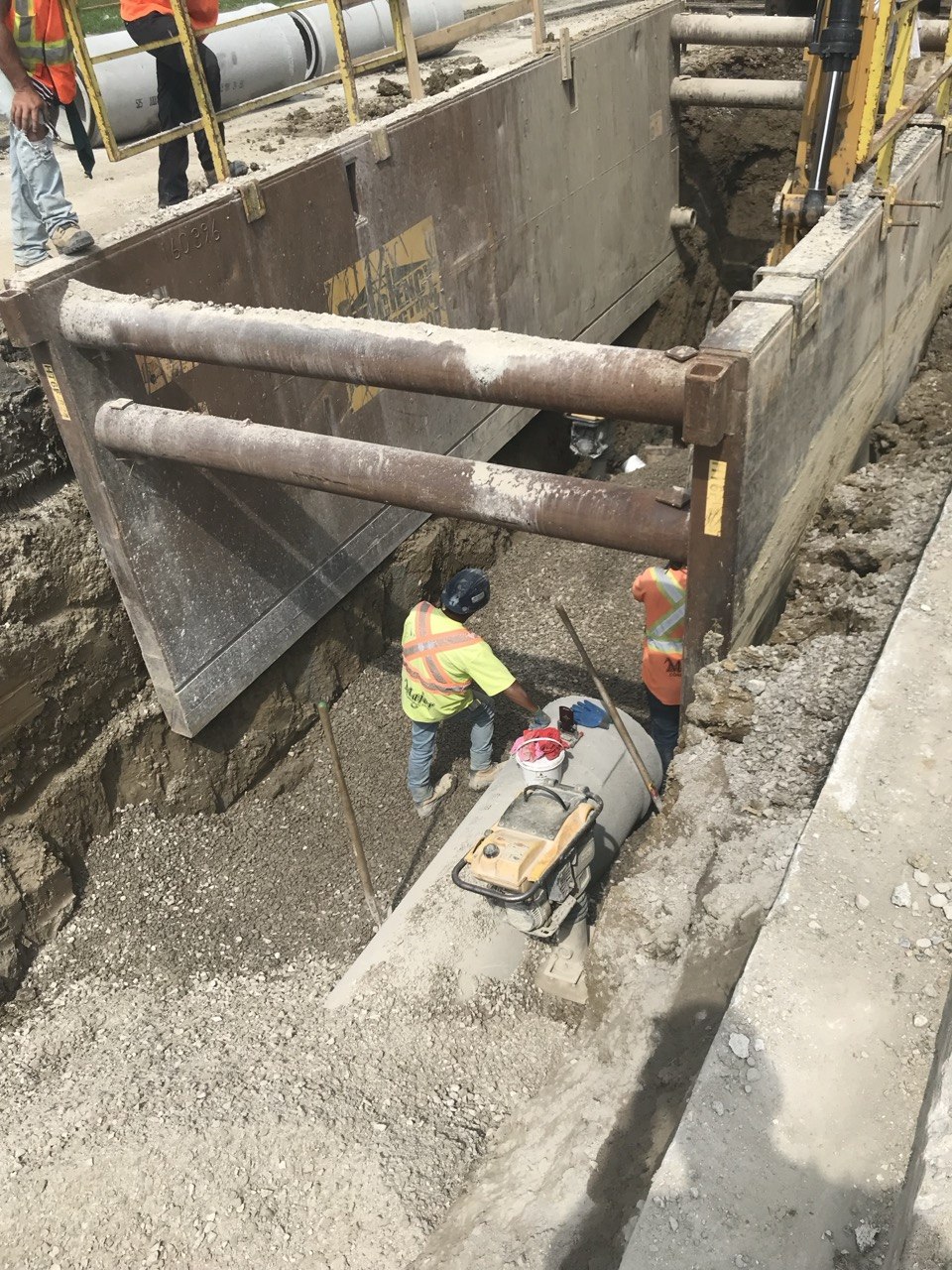 Trench compaction